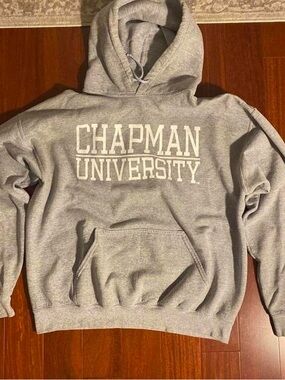 Chapman University Heather Gray Pullover Hoodie Sweatshirt